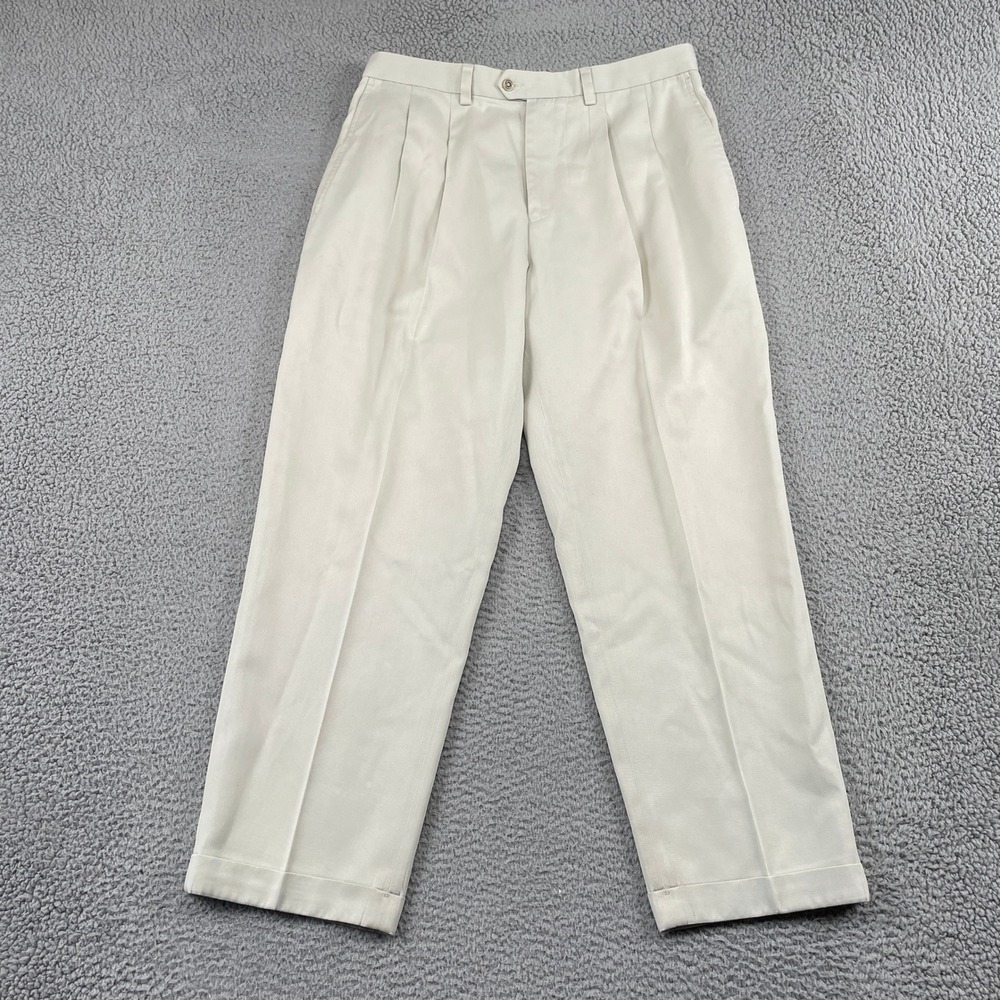Callaway Golf Pants Mens 38x30 Beige Pro-Spin Pleated Cuffed Nordstrom Trousers
